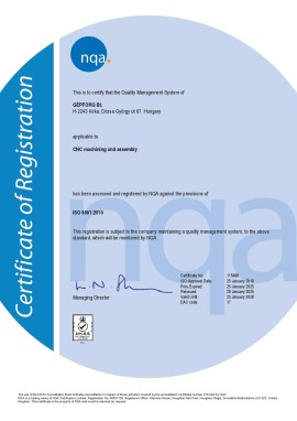 Gépforg Szerszámfelujító és Forgácsoló Bt. - Tanusítvány ISO_9001