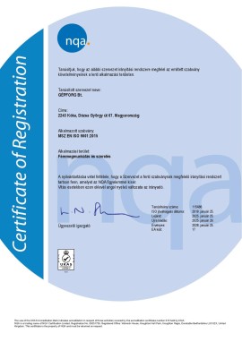 Gépforg Szerszámfelujító és Forgácsoló Bt. - Tanusítvány ISO_9001